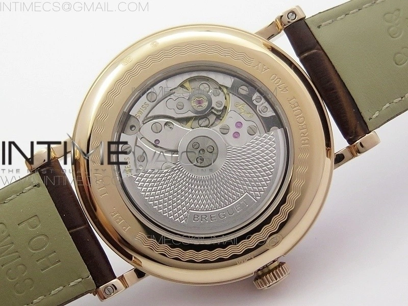 BG 9087BB Moon phase RG 1:1 Best Edition White Dial Diamond Bezel on Brown Leather Strap Cal.770