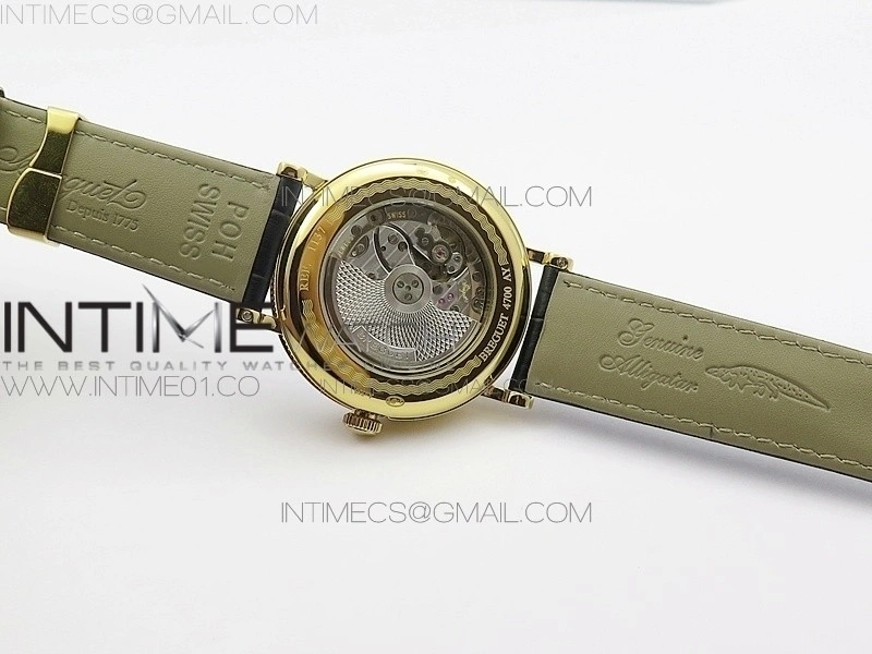 BG 9087BB Moonphase YG 1:1 Best Edition White Dial Diamond Bezel on Black Leather Strap Cal.770