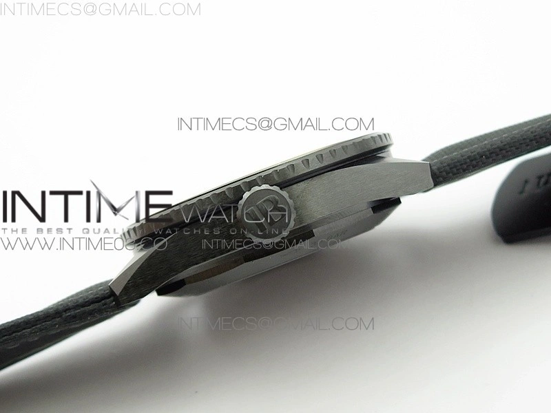 Fifty Fathoms Bathyscaphe Black Ceramic GF 1:1 Best Edition Black Dial on Black Sail-Canvas Strap A1315