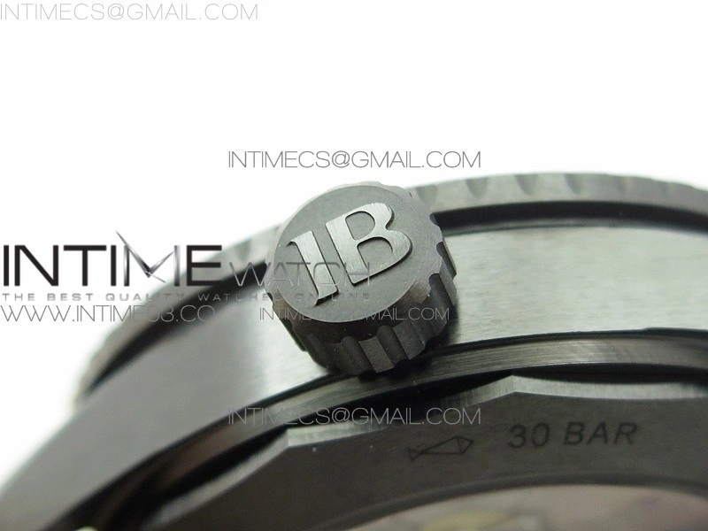 Fifty Fathoms Bathyscaphe Black Ceramic GF 1:1 Best Edition Black Dial on Black Sail-Canvas Strap A1315