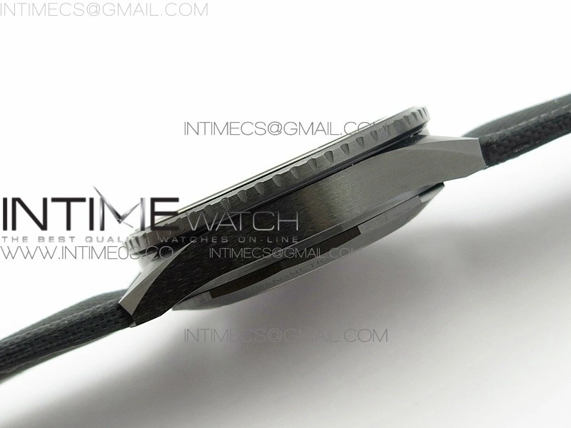 Fifty Fathoms Bathyscaphe Black Ceramic GF 1:1 Best Edition Black Dial on Black Sail-Canvas Strap A1315