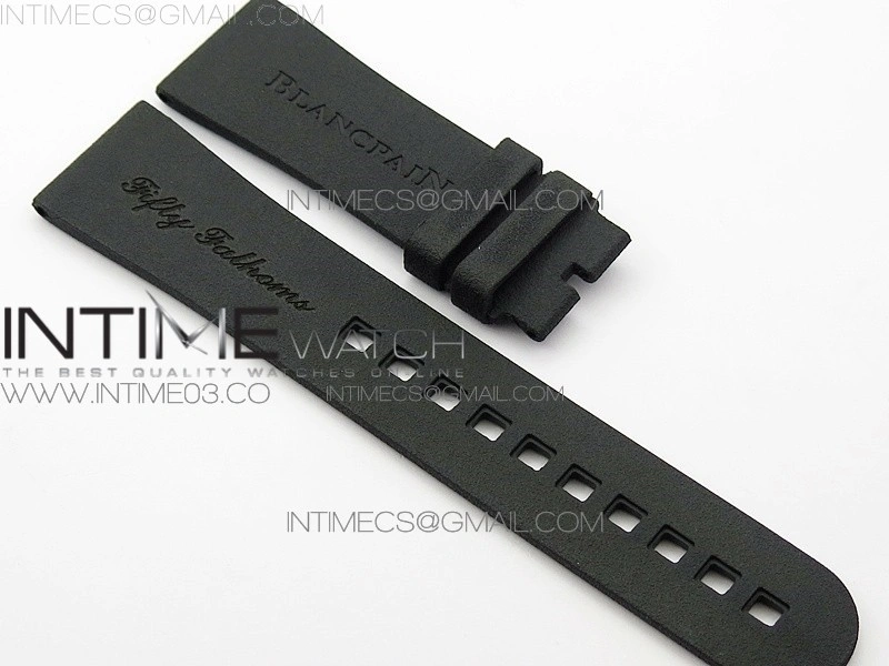 Fifty Fathoms Bathyscaphe Black Ceramic GF 1:1 Best Edition Black Dial on Black Sail-Canvas Strap A1315