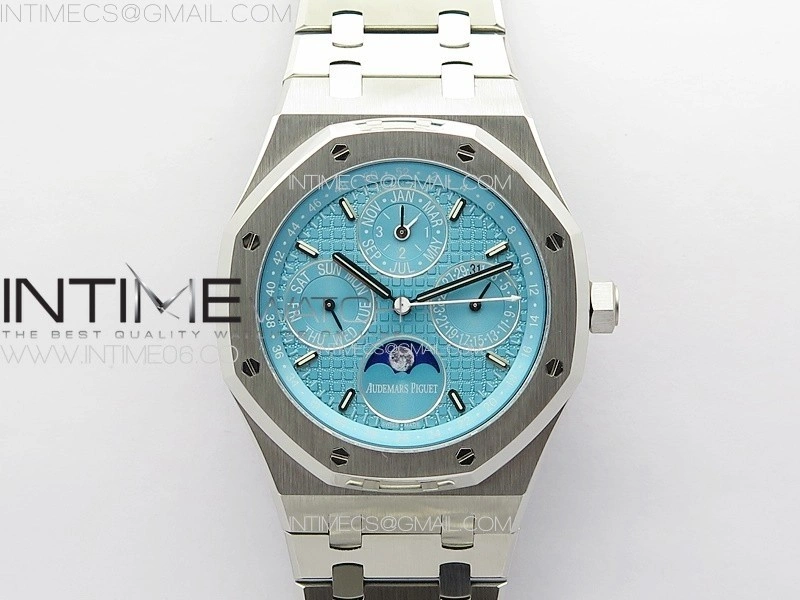 Royal Oak 41mm Complicated 26574 SS APSF 1:1 Best Edition Tiffany Blue Dial on SS Bracelet A5134 V2