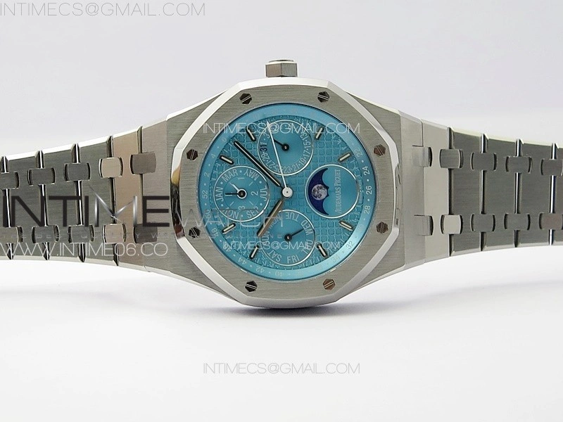 Royal Oak 41mm Complicated 26574 SS APSF 1:1 Best Edition Tiffany Blue Dial on SS Bracelet A5134 V2