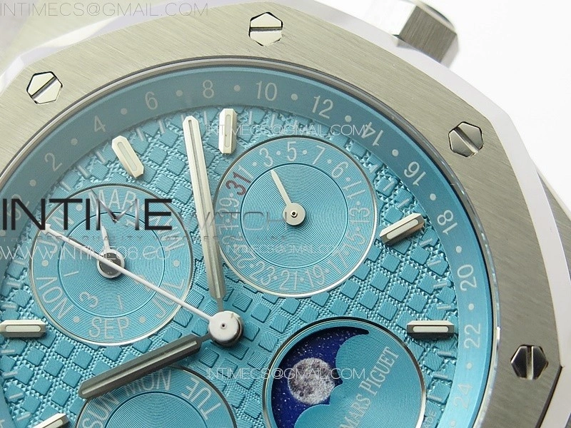 Royal Oak 41mm Complicated 26574 SS APSF 1:1 Best Edition Tiffany Blue Dial on SS Bracelet A5134 V2