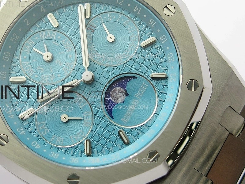 Royal Oak 41mm Complicated 26574 SS APSF 1:1 Best Edition Tiffany Blue Dial on SS Bracelet A5134 V2