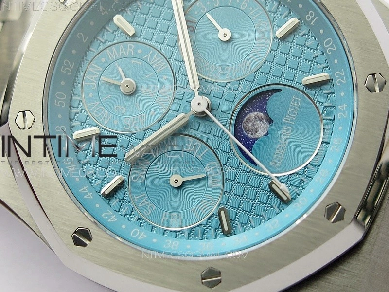 Royal Oak 41mm Complicated 26574 SS APSF 1:1 Best Edition Tiffany Blue Dial on SS Bracelet A5134 V2