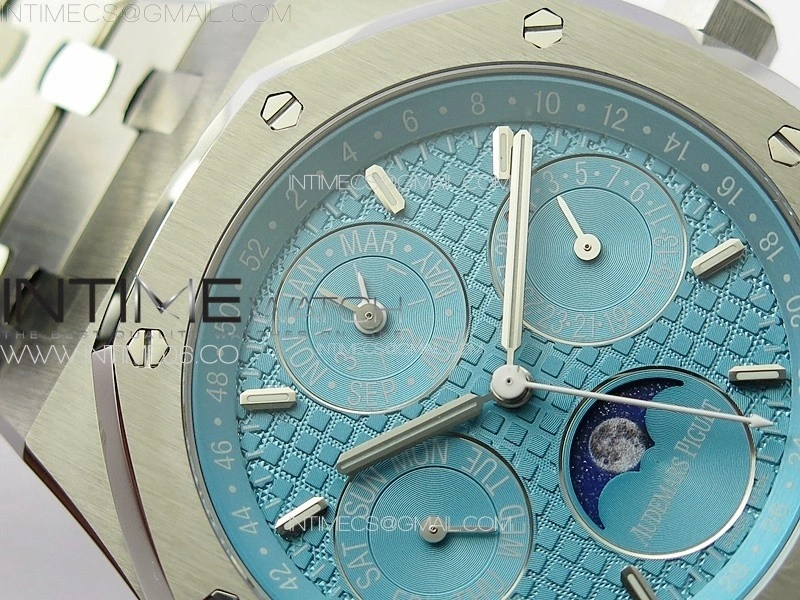 Royal Oak 41mm Complicated 26574 SS APSF 1:1 Best Edition Tiffany Blue Dial on SS Bracelet A5134 V2