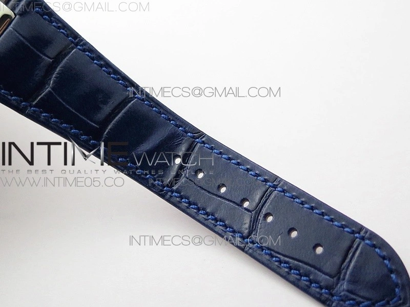 Nautilus 5726 Complicated SS GRF 1:1 Best Edition Blue Textured Dial on Blue Leather Strap A324 V3