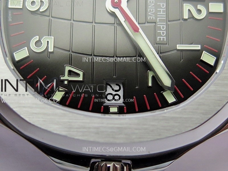 Aquanaut Jumbo 5167A-012 Singapore SS PPF 1:1 Best Edition Black Dial on Red Rubber Strap Super Clone 26-330 V2