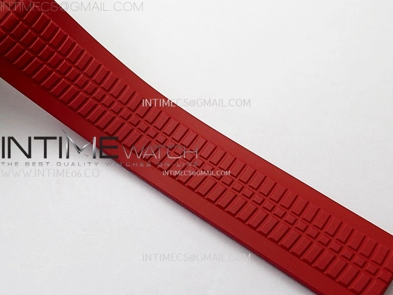 Aquanaut Jumbo 5167A-012 Singapore SS PPF 1:1 Best Edition Black Dial on Red Rubber Strap Super Clone 26-330 V2