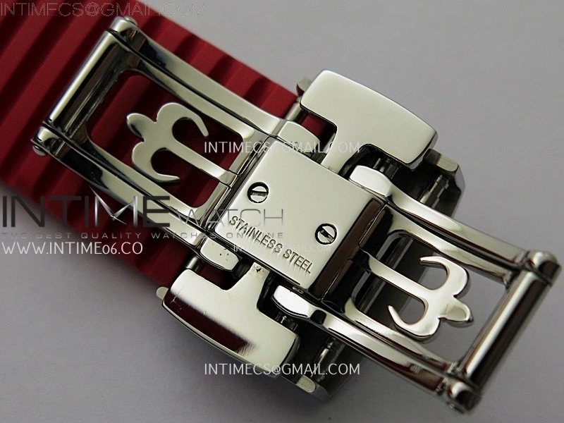 Aquanaut Jumbo 5167A-012 Singapore SS PPF 1:1 Best Edition Black Dial on Red Rubber Strap Super Clone 26-330 V2