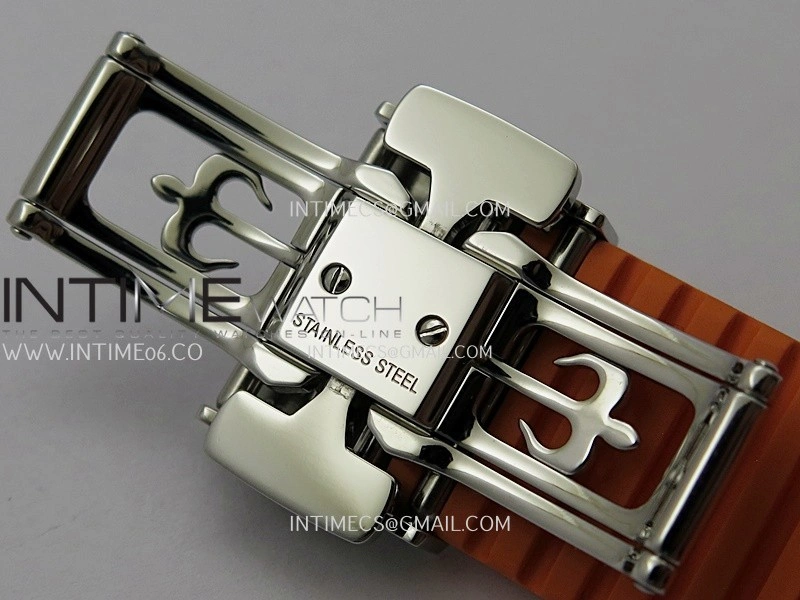 Aquanaut 5167 SS DDF 1:1 Best Edition Black Dial On Orange Strap Super Clone DD330