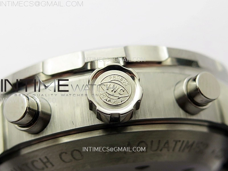 Aquatimer IW376803 SS APSF 1:1 Best Edition Black Dial on Black Rubber Strap A7750