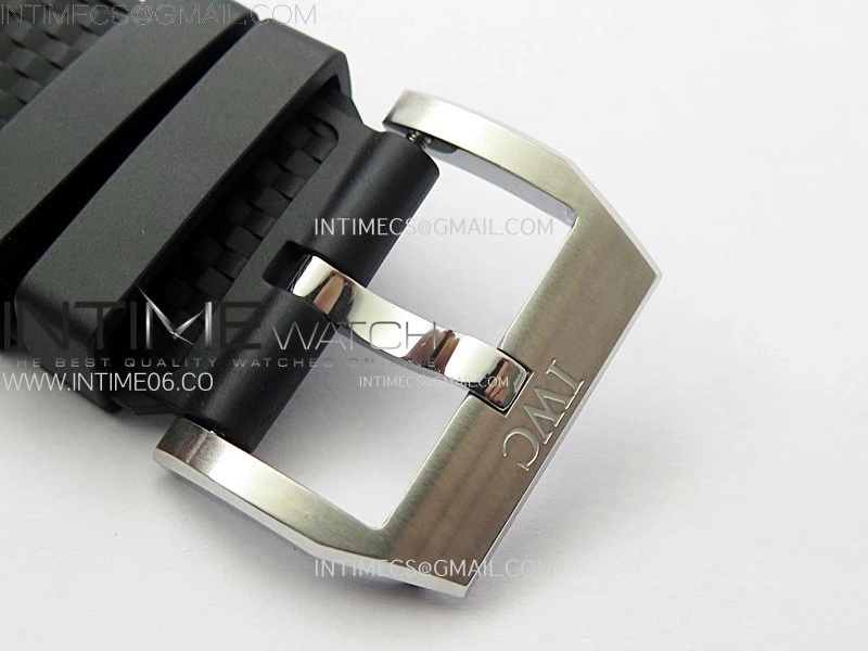 Aquatimer IW376803 SS APSF 1:1 Best Edition Black Dial on Black Rubber Strap A7750