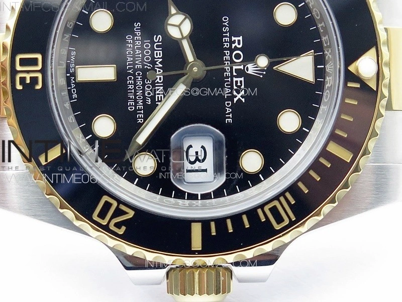 Submariner 116613LN 904L SS YG Case NTF 1:1 Best Edition Black Dial On 904L Bracelet SA3135