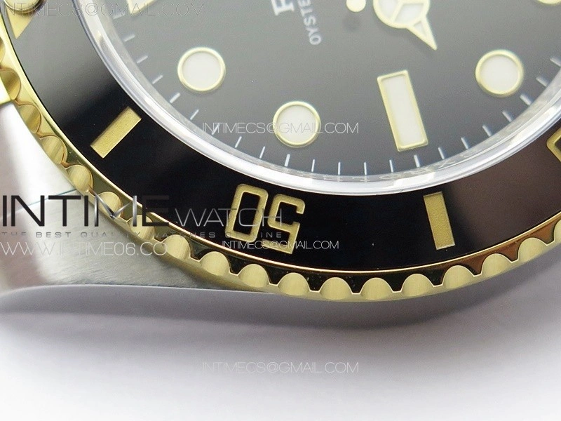 Submariner 116613LN 904L SS YG Case NTF 1:1 Best Edition Black Dial On 904L Bracelet SA3135