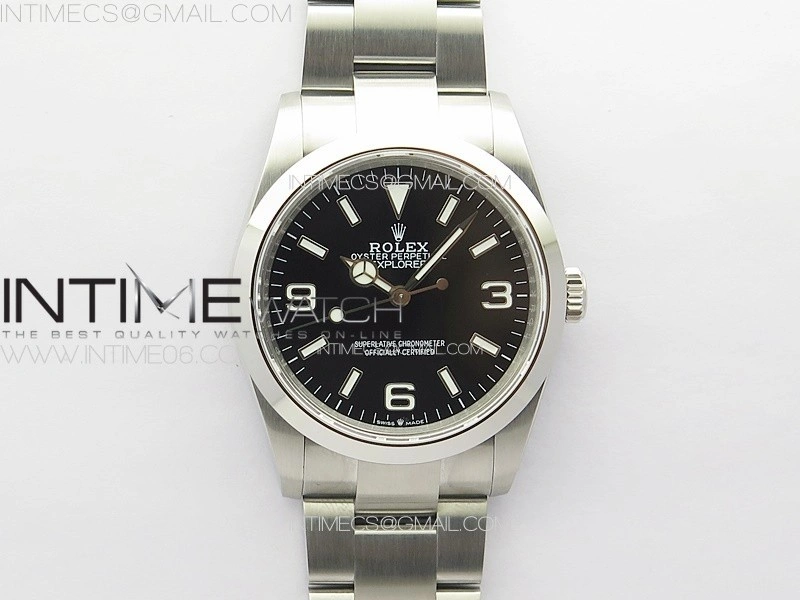 Explorer 124270 36mm V2 904L Steel GMF 1:1 Best Edition Black Dial on SS Bracelet VR3230