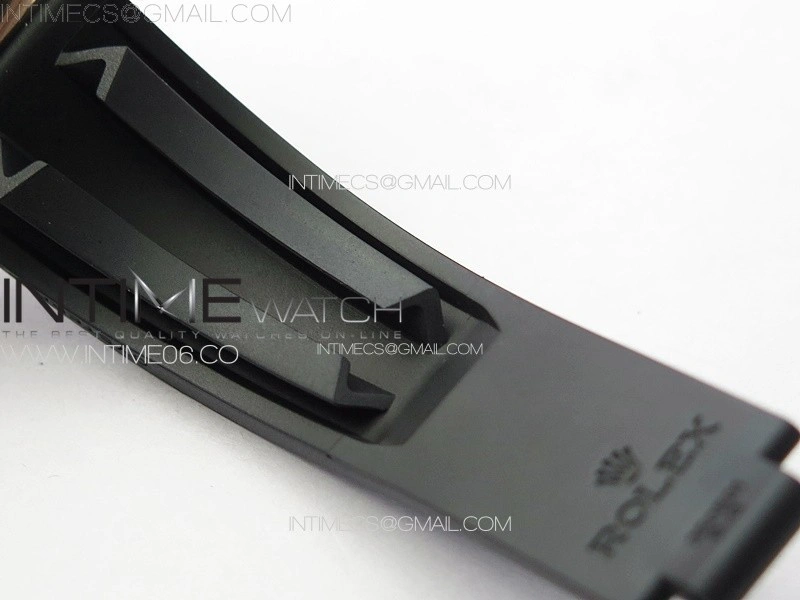 Yacht-Master 126655 3EF 1:1 Best Edition 3D Black Ceramic Bezel on Black Rubber Strap VR3235