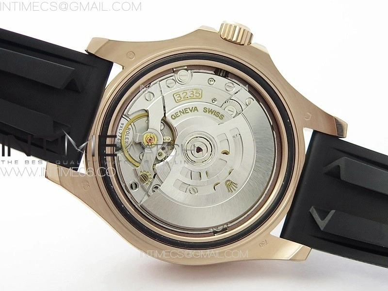 Yacht-Master 126655 3EF 1:1 Best Edition 3D Black Ceramic Bezel on Black Rubber Strap VR3235