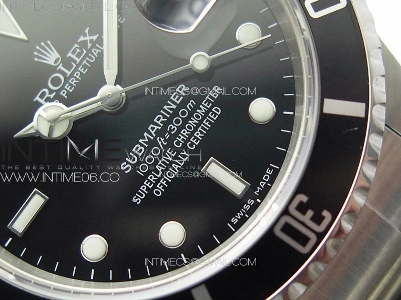 Submariner 16610 LN Black No Rehaut 904L SS RAF1:1 Best Edition on 904L SS Bracelet SA3135