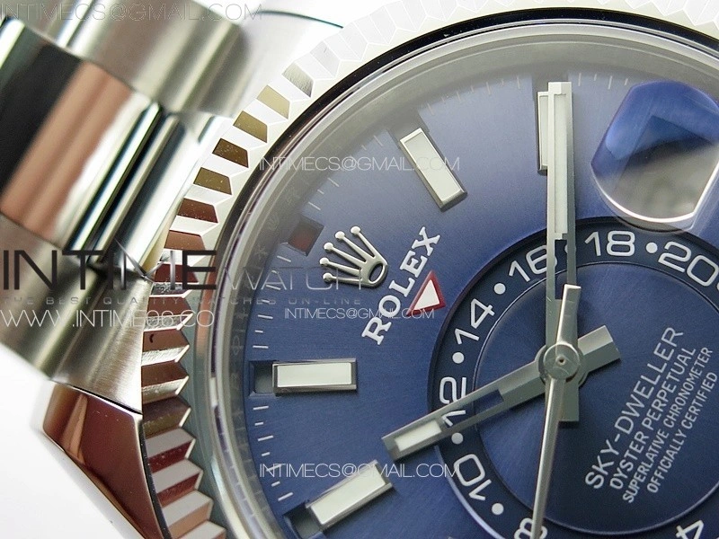 Sky-Dweller 326934 904L SS Noob 1:1 Best Edition Blue Dial on SS Bracelet Asian 23J to 9001