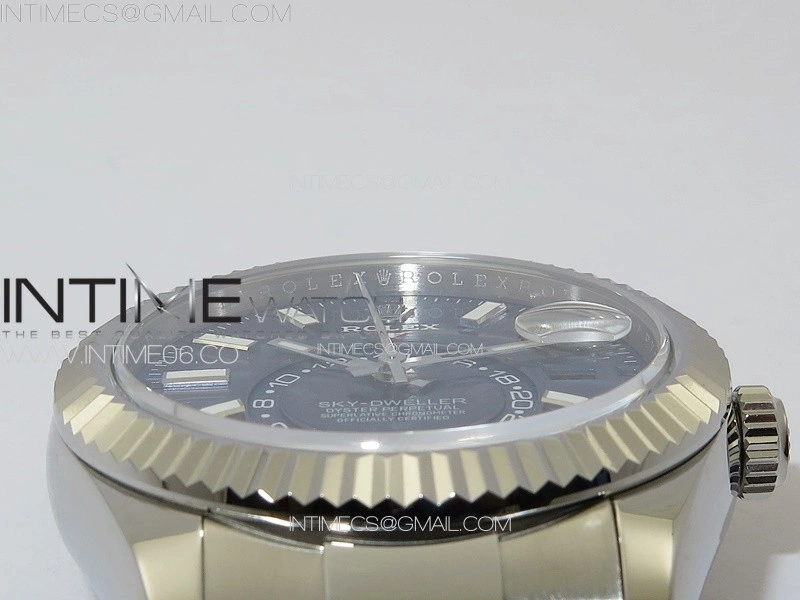 Sky-Dweller 326934 904L SS Noob 1:1 Best Edition Blue Dial on SS Bracelet Asian 23J to 9001