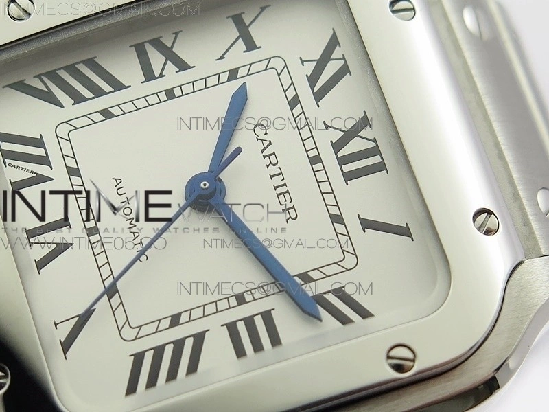 Santos de Cartier 35mm 2018 RXW 1:1 Best Edition White Dial on SS SmartLinks Bracelet MIYOTA 9015