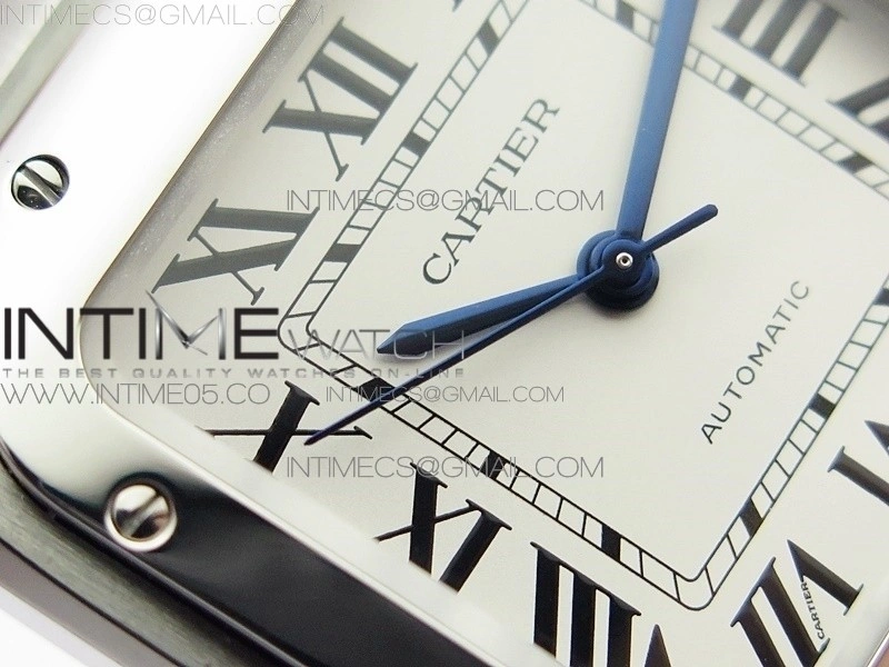 Santos de Cartier 35mm 2018 RXW 1:1 Best Edition White Dial on SS SmartLinks Bracelet MIYOTA 9015