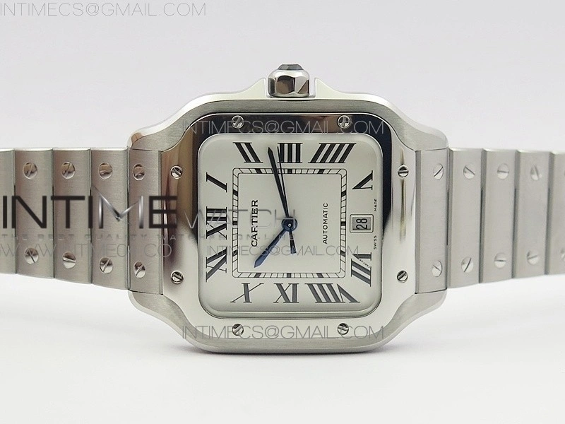 Santos de Cartier 40mm 2018 BVF 1:1 Best Edition White Dial on SS SmartLinks Bracelet MIYOTA 9015