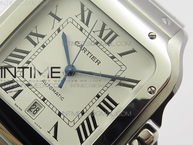 Santos de Cartier 40mm 2018 BVF 1:1 Best Edition White Dial on SS SmartLinks Bracelet MIYOTA 9015