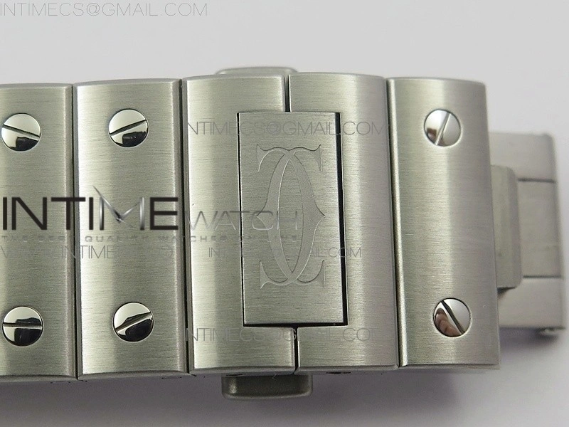 Santos de Cartier 40mm 2018 BVF 1:1 Best Edition White Dial on SS SmartLinks Bracelet MIYOTA 9015