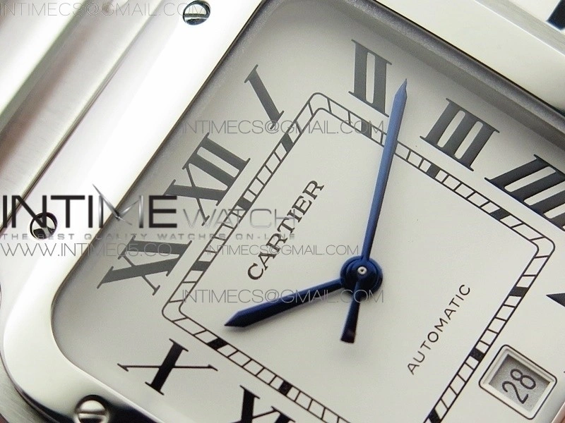 Santos de Cartier 40mm 2018 RXW 1:1 Best Edition White Dial on SS SmartLinks Bracelet MIYOTA 9015