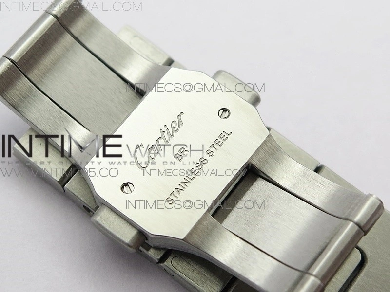 Santos de Cartier 40mm 2018 RXW 1:1 Best Edition White Dial on SS SmartLinks Bracelet MIYOTA 9015