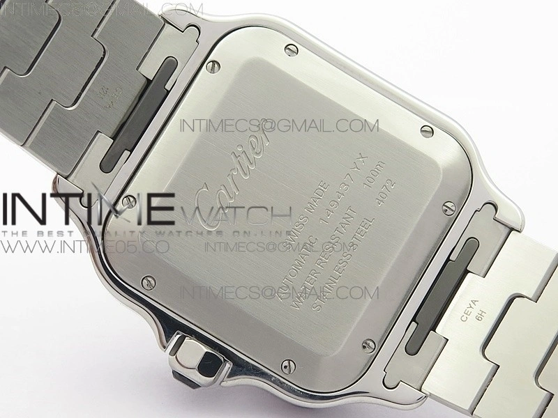 Santos de Cartier 40mm 2018 RXW 1:1 Best Edition White Dial on SS SmartLinks Bracelet MIYOTA 9015