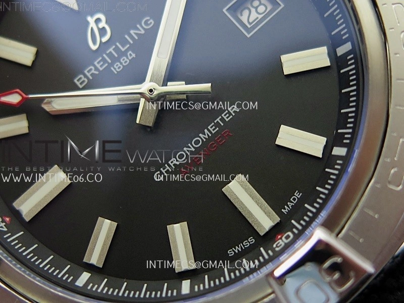 Avenger Chronometer 42mm SS BLSF 1:1 Best Edition Black Dial On Black Nylon Strap A2824