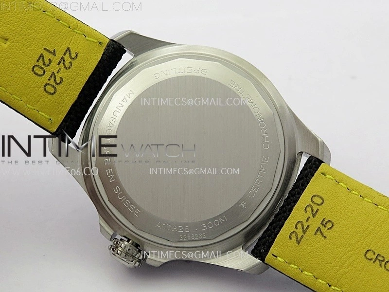 Avenger Chronometer 42mm SS BLSF 1:1 Best Edition Black Dial On Black Nylon Strap A2824