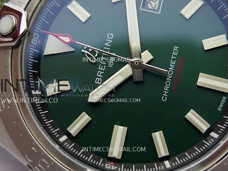Avenger Chronometer 42mm SS BLSF 1:1 Best Edition Green Dial On Green Nylon Strap A2824