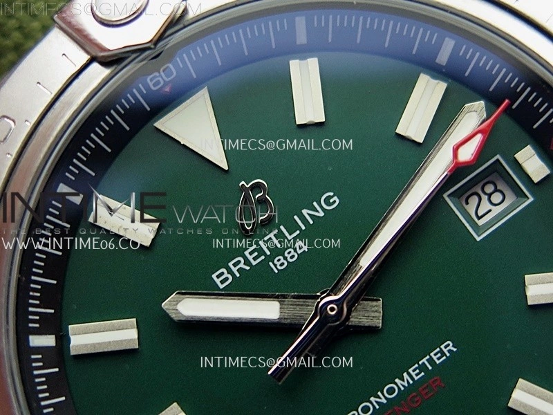 Avenger Chronometer 42mm SS BLSF 1:1 Best Edition Green Dial On Green Nylon Strap A2824