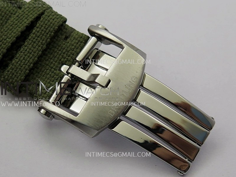 Avenger Chronometer 42mm SS BLSF 1:1 Best Edition Green Dial On Green Nylon Strap A2824