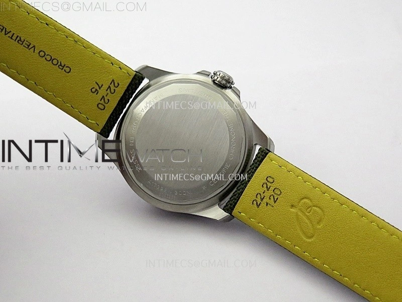 Avenger Chronometer 42mm SS BLSF 1:1 Best Edition Green Dial On Green Nylon Strap A2824