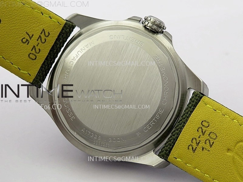 Avenger Chronometer 42mm SS BLSF 1:1 Best Edition Green Dial On Green Nylon Strap A2824
