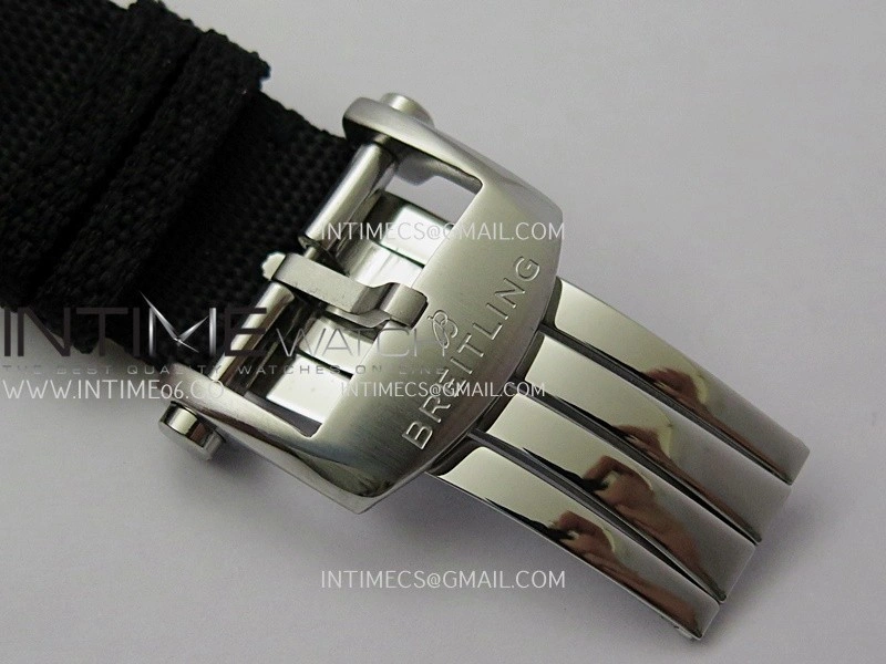 Avenger Chronometer 45mm SS B50F 1:1 Best Edition Black Dial On Black Nylon Strap A2824