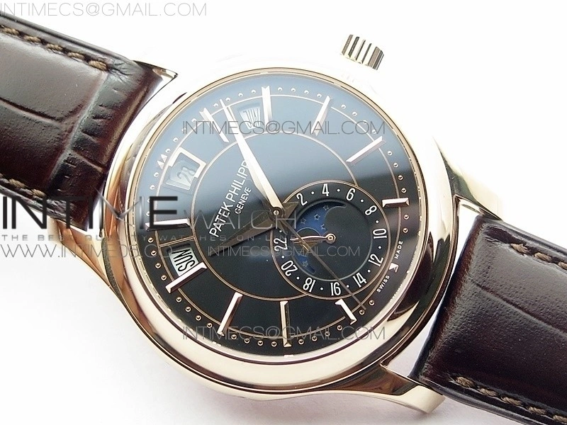 Annual Calendar Complications 5205R RG GRF Best Edition Black dial on Brown leather strap A324