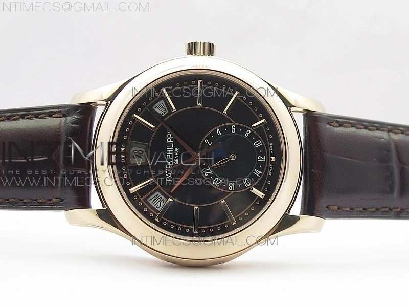 Annual Calendar Complications 5205R RG GRF Best Edition Black dial on Brown leather strap A324