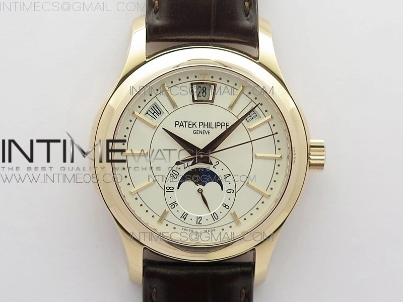 Annual Calendar Complications 5205R RG GRF Best Edition White dial on Brown leather strap A324