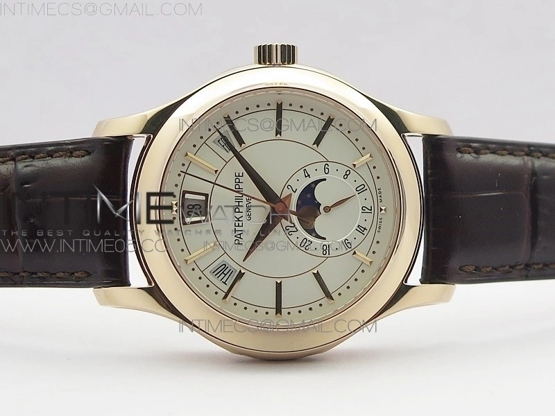 Annual Calendar Complications 5205R RG GRF Best Edition White dial on Brown leather strap A324
