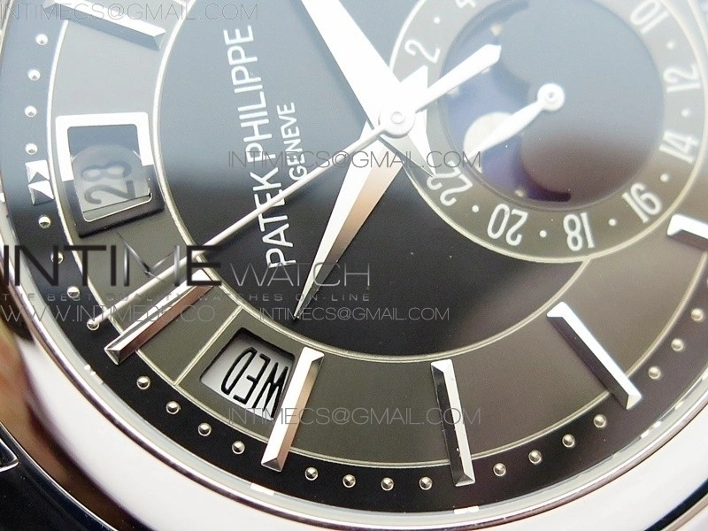 Annual Calendar Complications 5205R SS GRF Best Edition Black dial on Black leather strap A324