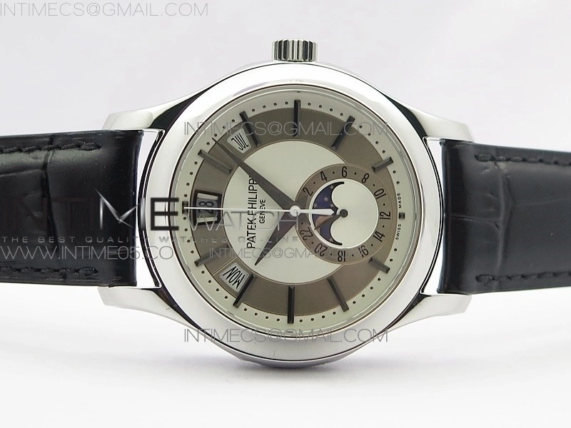 Annual Calendar Complications 5205R SS GRF Best Edition White dial on Black leather strap A324