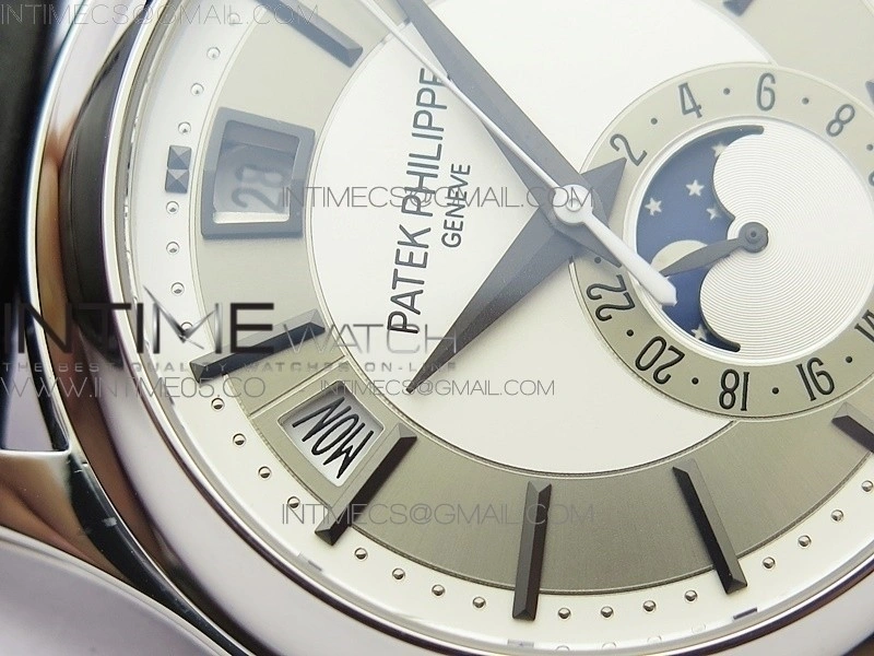 Annual Calendar Complications 5205R SS GRF Best Edition White dial on Black leather strap A324